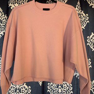 New - Pink Lumiere Cropped Sweater - Size M